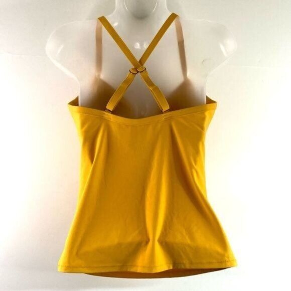 Athleta Women's Twist Up Tankini Swim Tank UPF 50+ Beach Vacation Yellow 32 B/C - Picture 7 of 7